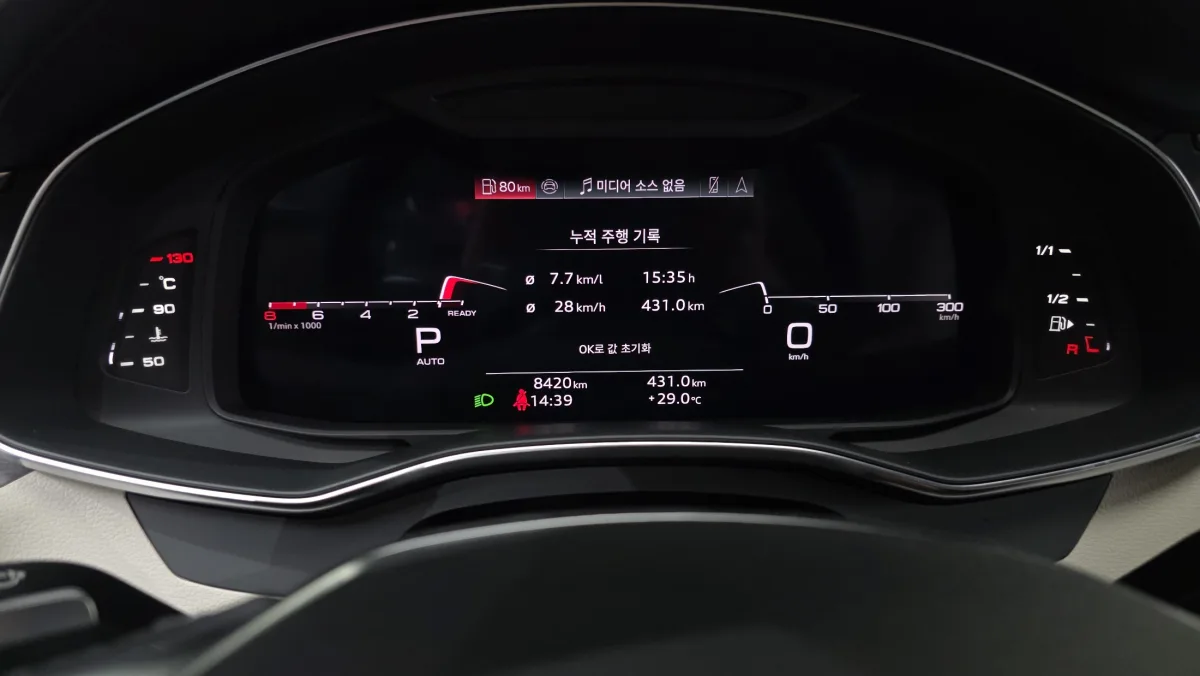 Audi A7 interior detail