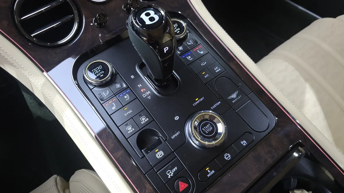 Bentley Continental interior detail