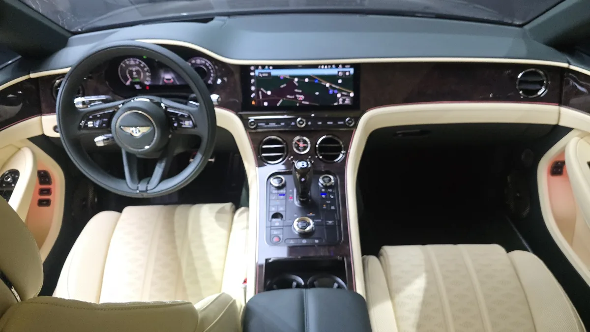 Bentley Continental interior detail