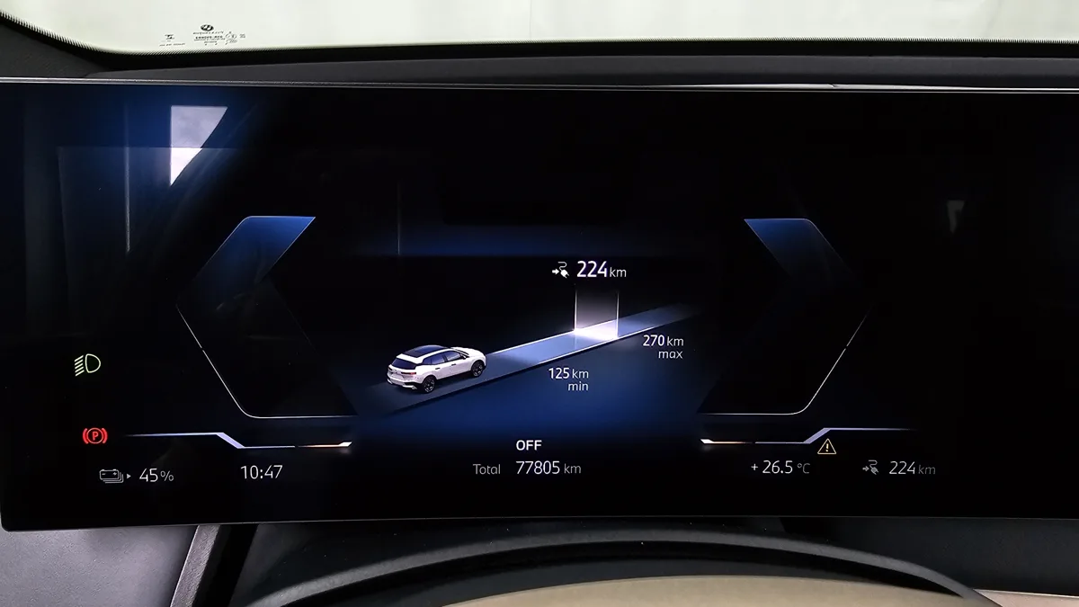 BMW iX interior detail