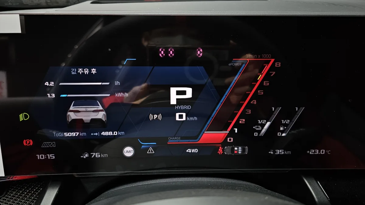 BMW M5 interior detail