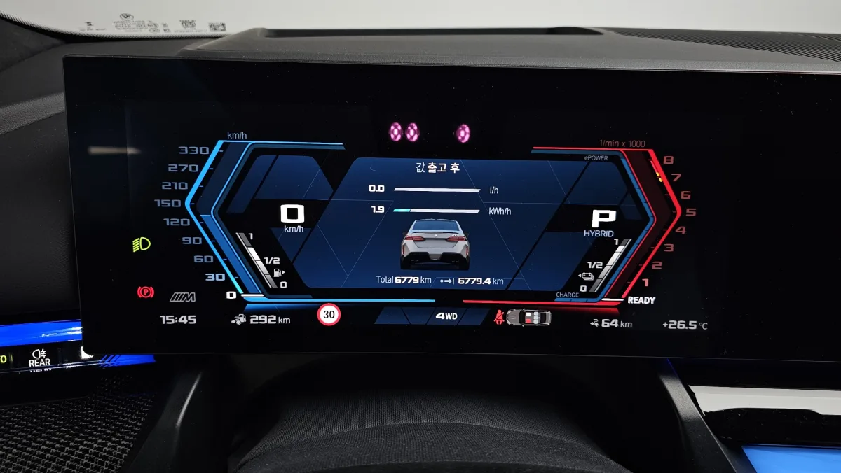 BMW M5 interior detail