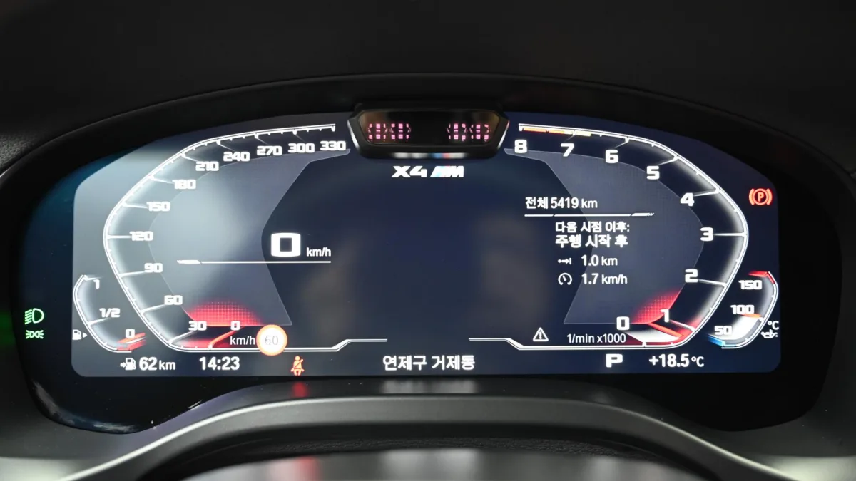 BMW X4M interior detail