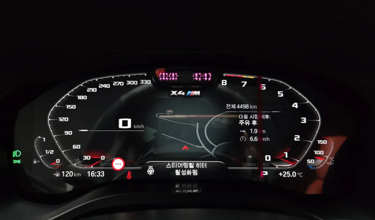 BMW X4M interior detail
