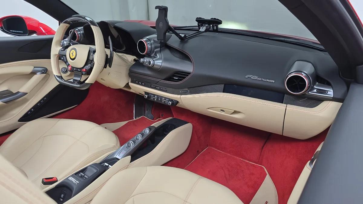 Ferrari F8 interior detail