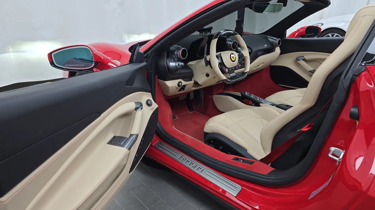 Ferrari F8 interior detail