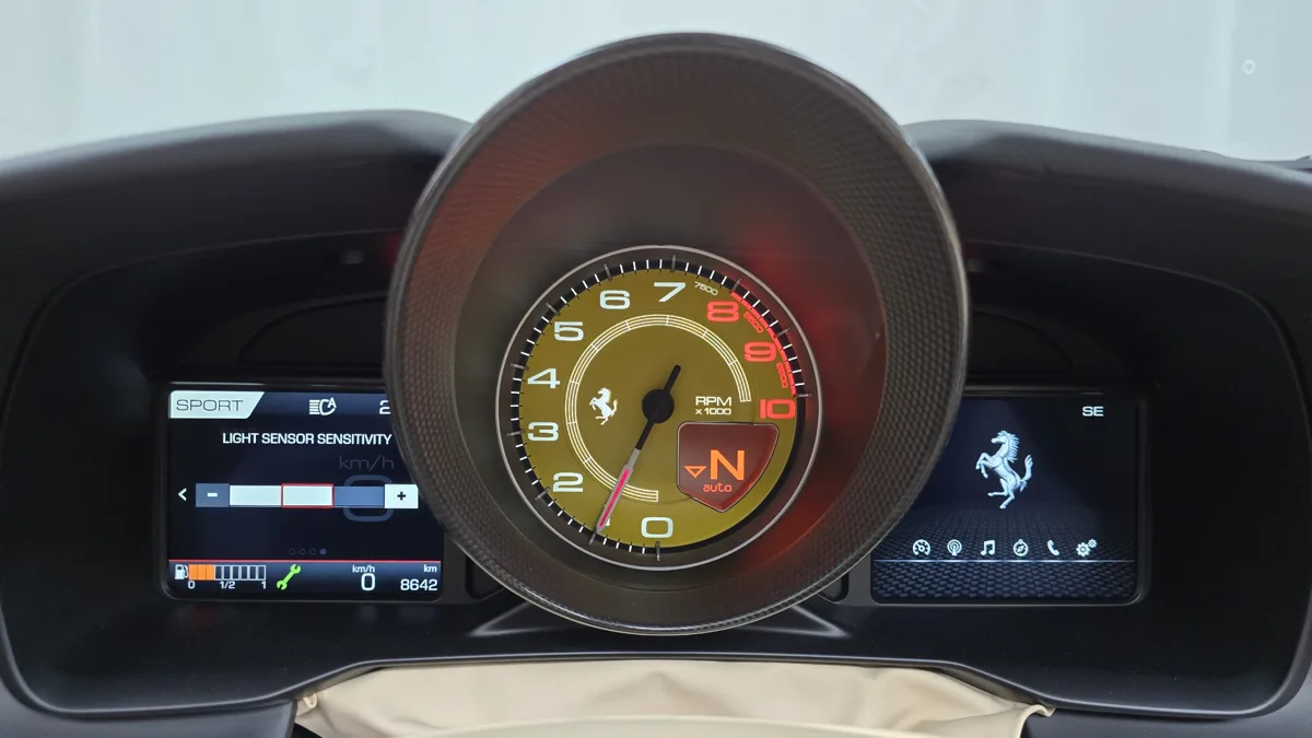 Ferrari F8 interior detail