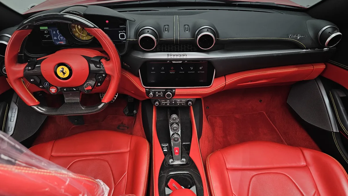 Ferrari Portofino interior detail
