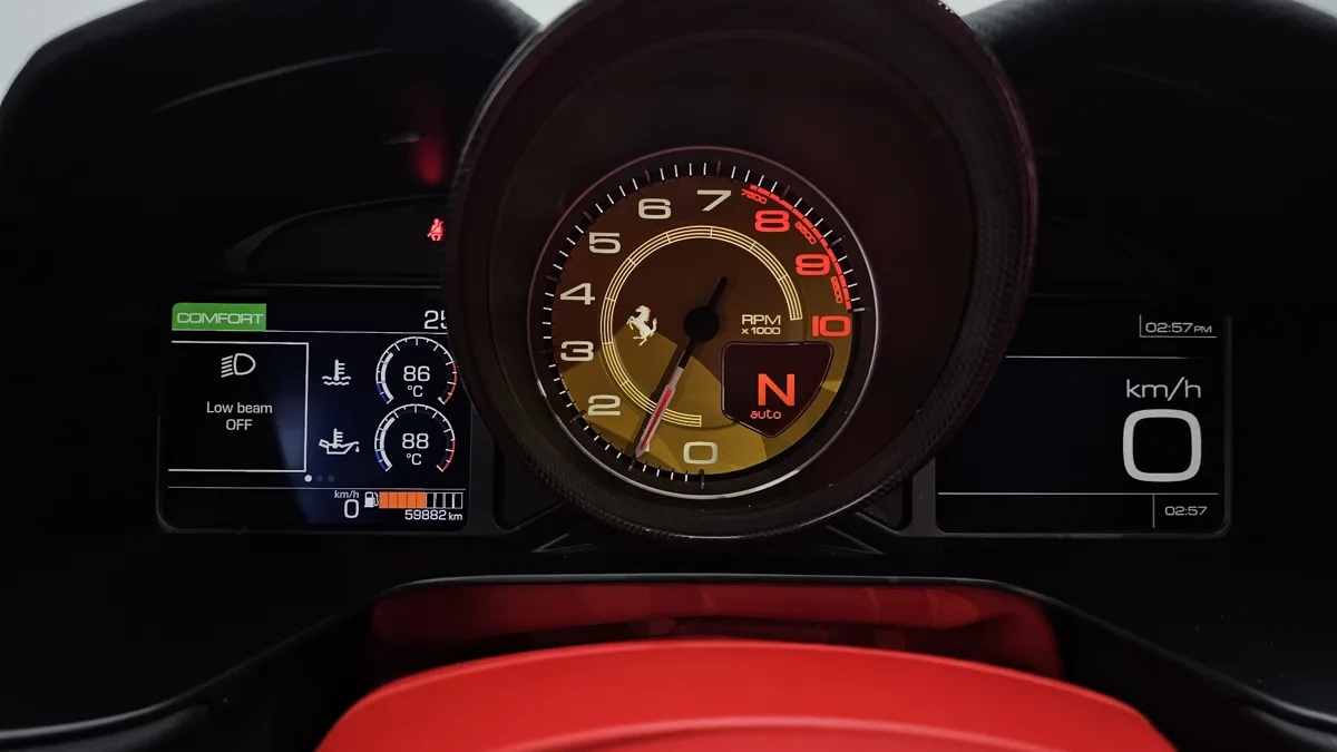 Ferrari Portofino interior detail