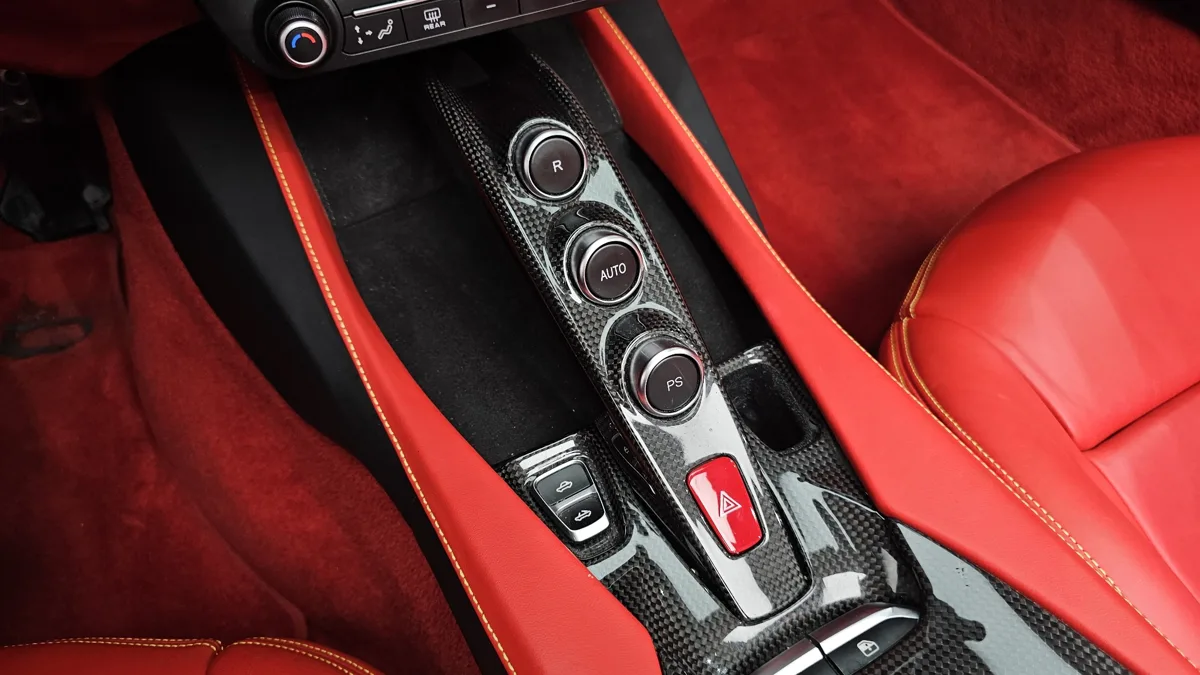 Ferrari Portofino interior detail