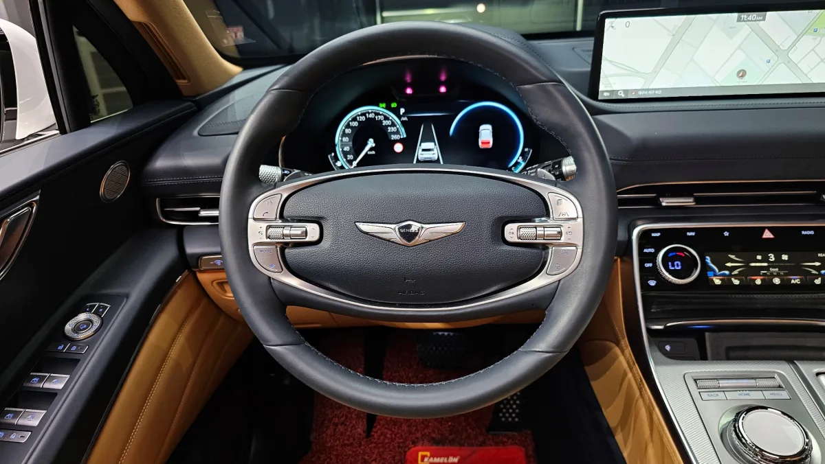 Genesis GV80 steering wheel and dashboard