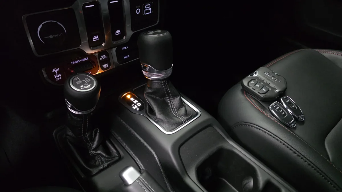Jeep Wrangler interior detail