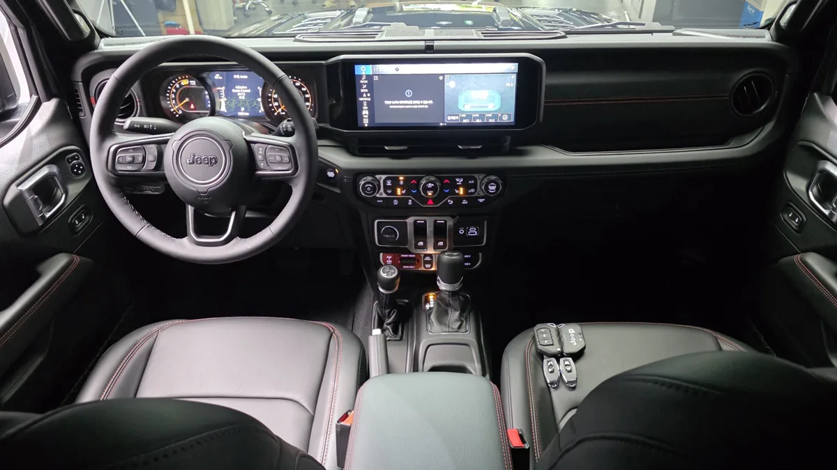 Jeep Wrangler interior detail