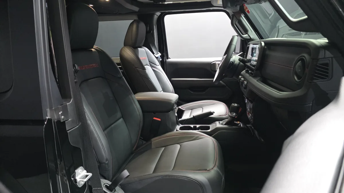 Jeep Wrangler interior detail