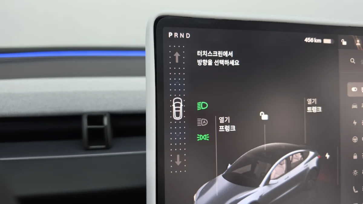 Tesla Model 3 interior detail