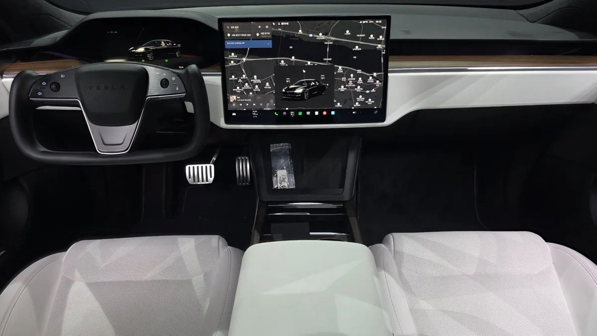 Tesla Model S interior detail
