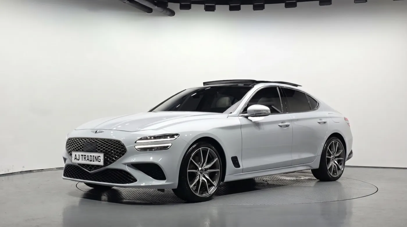 A Genesis G70 sourced from Korea by AJ Trading